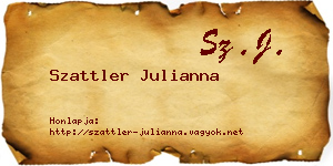 Szattler Julianna névjegykártya